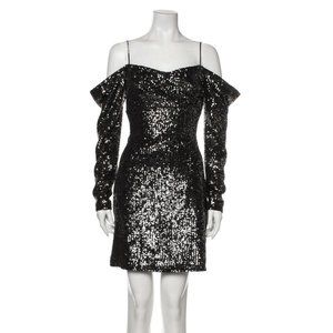 Rasario- Off-The-Shoulder Sequin Mini Dress w/Tags